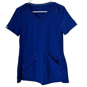 Scrubstar Women’s Royal Blue Medical Essential Scrub Top Sz-XS